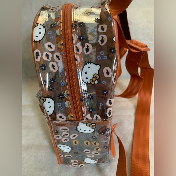 NWT Hello Kitty Clear Mini Backpack - All Over Floral Hello Kitty Print - Picture 6 of 11